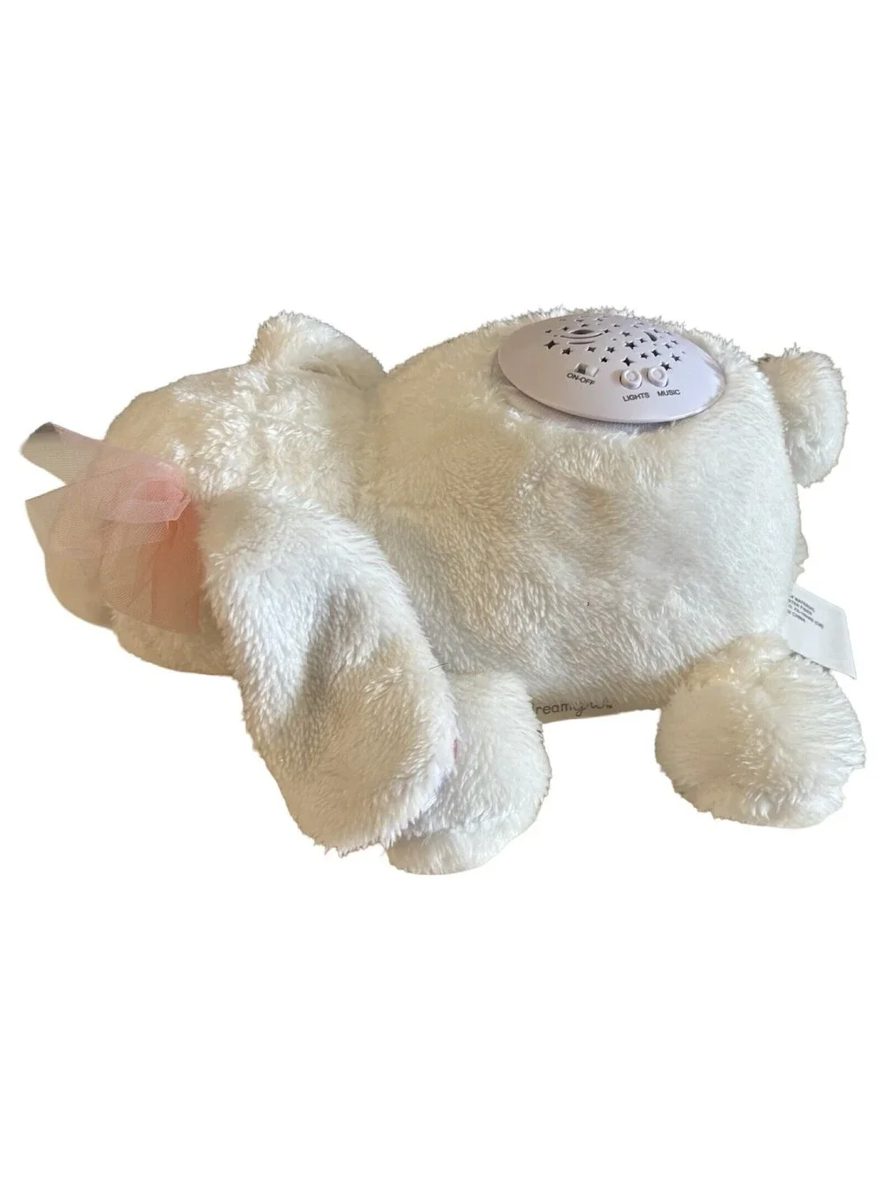 DREAMGRO Lullaby Dreams WHITE BUNNY Projector Soother Lights Sound Soft Lovey